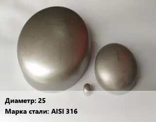 Заглушка нержавеющая 25 Сталь: AISI 316 шестигранная